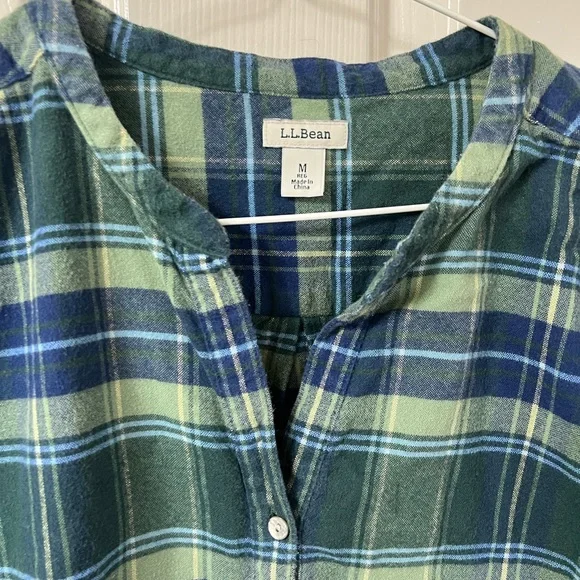 L.L. Bean Green and Blue Checkered Top - Picture 2 of 2